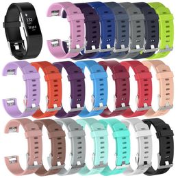 cheapest Colorful Soft Silicon band For Fitbit charge2 sport strap Replacement Bracelet wrist For Fitbit charge 2 TPU band Accesso2210935