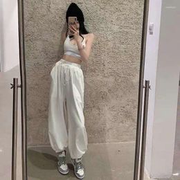 Women's Pants Oversized Sweatpants For Women With Vest 2PC Hiphop Sports Pant Fashion Casual Baggy Trousers Female Joggers Streetwear In