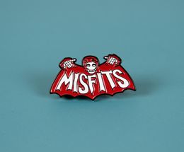 Punk Misfits Bat Fiend Rock Band Brooch Pins Enamel Metal Badges Lapel Pin Brooches Jackets Jeans Fashion Jewelry Accessories9525473