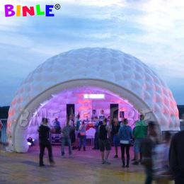 custom made 10mD (33ft) giant igloo dome inflatable tent with led and blower for outdoor parties or events