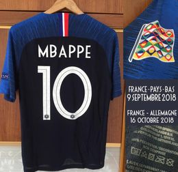 2019 Nations League Match Worn Player Issue Mbappe Griezmann Pogba VS Allemagne Paysbas Match Details maillot Shirt3349065