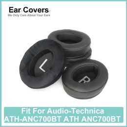 Accessories Earpads For AudioTechnica ATHANC700BT ATH ANC700BT Headphone Earcushions Protein Velour Sheepskin Pads Foam Ear Pads Black