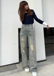 2023 designer womens jeans female retro designer jeans womens jacket female Milan runway designer dress casual long-sleeved top clothing suit A20