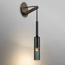 Wall Lamp Modern Dark Bronze Nordic Bottle Creative Living Room Background Bedroom Bedside Sconce Aisle Stairs Lights