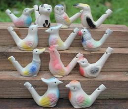 200pcs whole dropship new arrival water bird whistle clay bird ceramic Glazed bird whistlepeacock Birds1669405