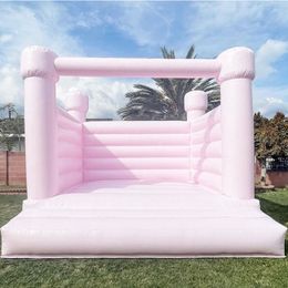 Großhandel Makkaron Hellblau Bounce House Hochzeit aufblasbare weiße Hüpfburg -Jumper Houses Bouncer Combo für Kinder Erwachsene