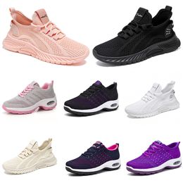 New men women shoes Hiking Running flat Shoes soft sole fashion purple white black comfortable sports Colour blocking Q18 GAI