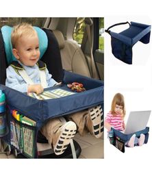 Foldable Safety Baby Child Car Seat Table Kids Play Travel Tray Automobiles Seat Covers Car accessories storage box 5 Colors1822128