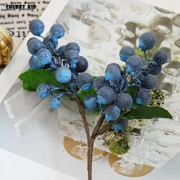 Decorative Flowers 20pcs / Lot ! Wholesale Artificial Berry Flower Fake Blue Fruit Plant Decoration For Home Wedding 2024303