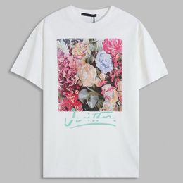 24SS Show Fashion Mens Designer Tee Summer Men Short Sleeved T-shirt Running Aquagarden Jacquard Graphic Cotton T-Shirt Vacations Man Party T Shirt Tees
