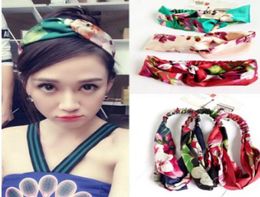 120pcslot DIY Multi Elastic Cross Silk Lady Headband Apring And Summer Wide Yoga Wash Face Head Bands Accessories HA5889961266