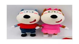 Plush Dolls 2Pcsset 30Cm Wolfoo Family Toys Cartoon Ie Lucy Soft Stuffed Toy For Children Kids Boys Girls Fans Gifts 221104 Drop D4710564