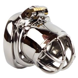 male chastity stainless steel Anti off version short penis lock chastity penis ring chastity belt Sex toy man