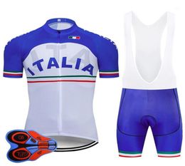 Team ITALIA Pro Cycling Jersey 9D gel Set Men blue Cycling Wear Bike Clothes Wear Bicycle Clothing MTB Uniform Clothing14846493