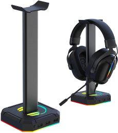 Headphones BIGONE Headphone Stand Gaming Headset Holder with RGB Light Stand for Most Gaming Headphone/Bluetooth Headset/Telephone Headset