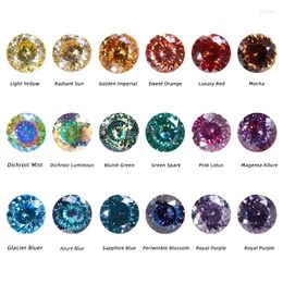 Loose Gemstones Butterflykiss Coloured Moissanite Stones Portuguese 100 Faced Cut 1CT Rainbow Shining Fine Jewellery Round Lab Grown Diamonds