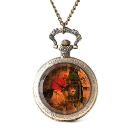 Pocket Watches Vintage Retro Numerals Mens Womens Watch With Chain Ideal Gift For Family And Friends