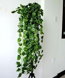 90cm Artificial Hanging Vine Fake Green Leaf Garland Plant Home Decoration 35 inch length 3 style for choose4241453