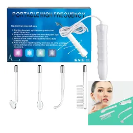 Devices Portable Electrode High Frequency Facial Beauty Machine Electrotherapy Wand Glass Tube Face Cleansing Skin Tightening Device