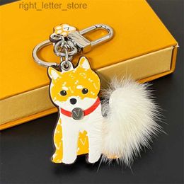 Keychains Keychains Designer Key Letter Pup Keychain Cute Keychain Portable Luxury Classic Keychains Gifts Keyrings Ornaments 240303