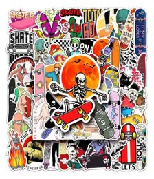 50pcs Cool skull skateboard stickers skate graffiti Stickers for DIY Luggage Laptop Bicycle6792700