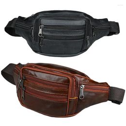 Waist Bags Fashion Leather Casual Men's Fanny Packs Designer Hip Belt Bag For Mobile Phone Travel Women Chest Shoulder Cross