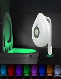 LED Toilet Seat Night Light Motion Sensor WC Light 8 Colours Changeable Lamp Battery Powered Backlight for Toilet Bowl Child 101047144279