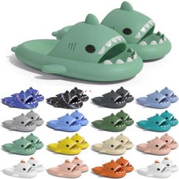 Free Shipping Designer shark slides sandal slipper sliders for men women sandals slide pantoufle mules mens slippers trainers flip flops sandles color99