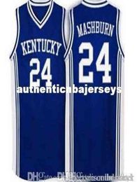 Factory Outlet 24 Jamal Mashburn Kentucky Wildcats Basketball Jerseys Embroidery Stitched Personalised Custom Any Size and Name J1943238