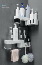 Wall Mounted Corner Bathroom Shower Gel Floating Shelf Shampoo Holder Shelves Organiser Kitchen Storage Rack Accessories Gadgets7371244