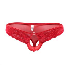 Transparent Lace Sexy And Fun No Take Off T Pants, Nightclub Fierce Performance Thong, Men's 750228