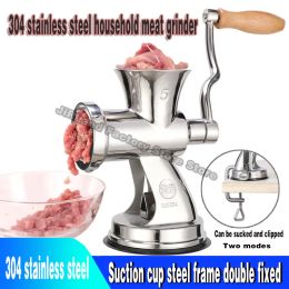 Grinders Stainless steel manual meat grinder manual beef sausage machine minced meat tool multifunctional food processor