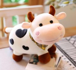 25cm Cartoon Plush Cow Plush Toys Stuffed Animal Toy For Girls Cotton Animal Plush Doll Filled Home Decoration Birthday Gift4743263