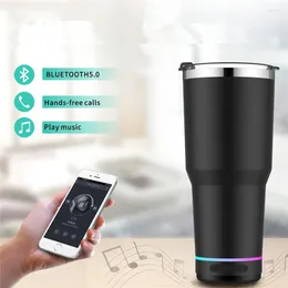 Water Bottles 50sets/Lot 30oz/900ml Bluetooth Music Tumbler Pack Phone Mug Detachable Speaker Sound Cup USB Charging 18/8 SS Vacuum