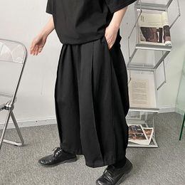 Men's Pants Wide-Leg Spring And Autumn Fashion Japanese Men Women With The Same Pure Colour Casual Large Size