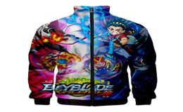 Beyblade Burst Evolution Womenmen Hoodie Sweatshirt 3D Print Stand Collar Zipper Jacket Casual Slim Hoody Sportswear Streetwear3447679