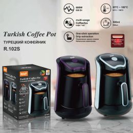 Tools 2023 New Semiautomatic Coffee Machine 500ml Portable Heating Insulation Coffee Capsule Multifunctional Cappuccino Coffee Pot