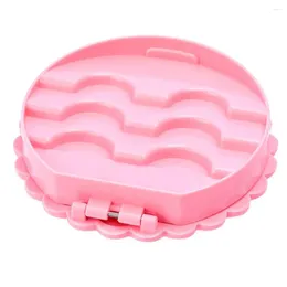 Cosmetic Bags Artificial Eyelashes Storage Box With Mirror Travel On The Go