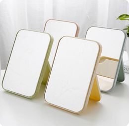 Folding Portable Mirror Square Cosmetic Princess Mirrors HD Make Up Mirror Women Travel Desktop Single Sided Large Makeup Mirrors 8138147