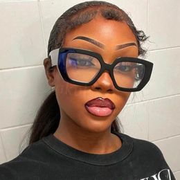 Sunglasses Frames Elegant Women Jelly Frame Transparent Clear Glasses Square Eyeglasses Blue Light Blocking Computer Optical