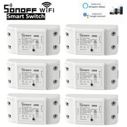 Control Sonoff Basic R2 Smart Home Wifi Wireless Switch Wifi Breaker Module Work With Amozon Alexa And Google Home Ewelink Itead Sonoff