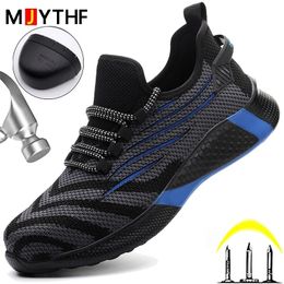 Men Work Safety Shoes Anti-puncture Working Sneakers Male Indestructible Work Shoes Men Boots Lightweight Men Shoes Safety Boots 240227