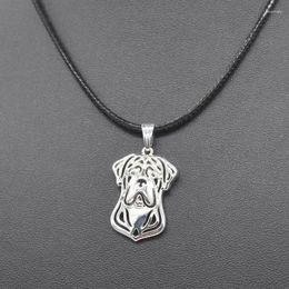 Pendant Necklaces Rope Chain Women Jewellery Cane Corso Lovers' Alloy Dog