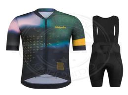 Racing Sets Men Cycling Jersey Set Bib Shorts Ralvpha 2022 Summer Mountain Bike Bicycle Suit AntiUV Team Uniform Clothes7975083