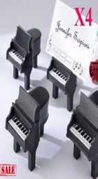 24pcslot Piano Place Card Holder wedding Favours table card holder party Favours with paper card3270103