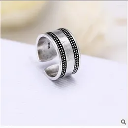 Wedding Rings Trendy Smooth Round For Women Bridal Engagement Jewellery Large Opening Antique