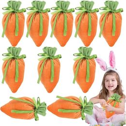 Easter Eggs Carrot Bags Easter-Day Party Favor Candy Gift Drawstring Bag Festival Decorations Cookie Snack Storage-Bag T9I002559 JJ 3.3