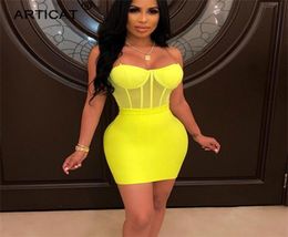 Articat 2 Piece Set Women Summer Dress Chains Strap Mesh Sexy Bodysuit And High Waist Skirt Short Party Club Women Set Outfits Y075556761