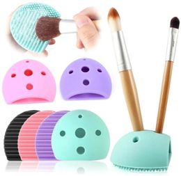 Silicone Egg Cleaning Glove Makeup Washing Brush Drying Racks Scrubber Tool Brush Cleaner Wash Tools for makeup brushes3649319