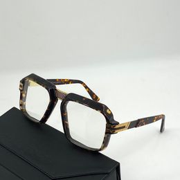 Vintage Glasses Eyeglasses Havana Gold Frame Clear Lenses 8039 Men Women Luxury Glasses Shades Occhiali da sole UV400 Eyewear